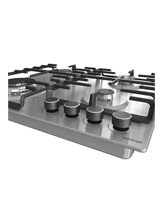 Gorenje 60 cm Gas Hob, One hand Ignition, Cost Iron Pan Support, Made In Slovenia GW642ABX Stainless Steel - Image 3