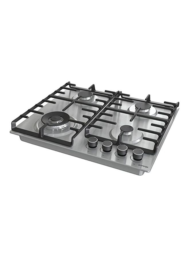 Gorenje 60 cm Gas Hob, One hand Ignition, Cost Iron Pan Support, Made In Slovenia GW642ABX Stainless Steel - Image 4