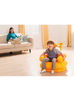 INTEX 1- Piece Elegantly Design Happy Animal Chair Assorted - Style May Vary,  Portable, Durable and Comfortable Yellow 64cm  - Image 3