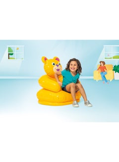 INTEX 1- Piece Elegantly Design Happy Animal Chair Assorted - Style May Vary,  Portable, Durable and Comfortable Yellow 64cm  - Image 5