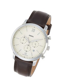 FOSSIL Men's Water Resistant Leather Analog Watch FS5380 - 44 mm - Brown  - Image 5
