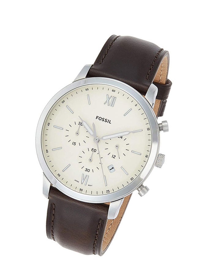 FOSSIL Men's Water Resistant Leather Analog Watch FS5380 - 44 mm - Brown  - Image 5