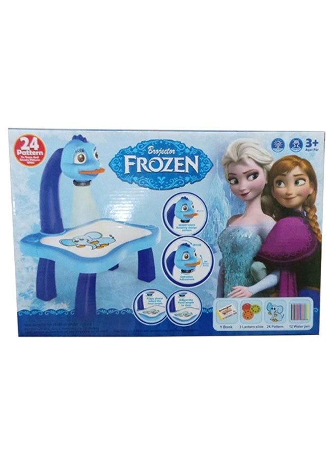 Frozen Desk And Projector Painting Drawing Set Blue/White - Image 2