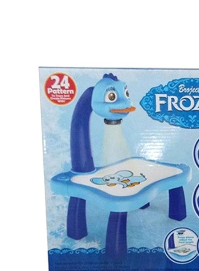 Frozen Desk And Projector Painting Drawing Set Blue/White - Image 3