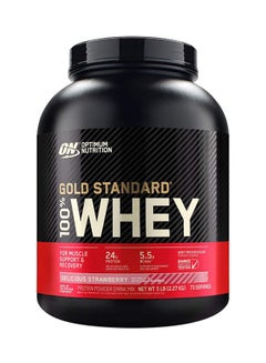 Optimum Nutrition Gold Standard 100 Percent Whey Protein - Delicious Strawberry - 2.27 Kg  - Image 1