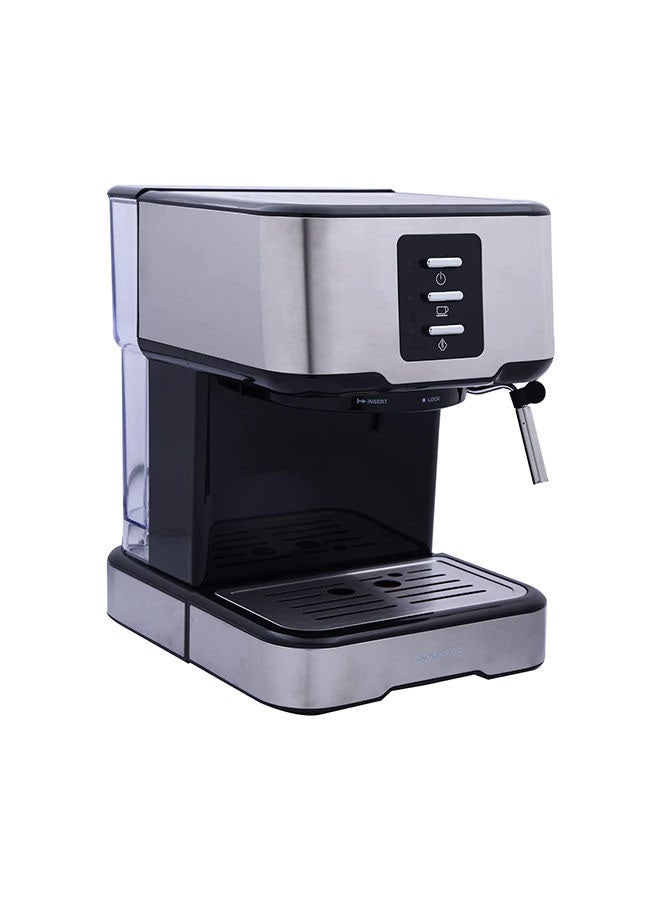 ألسيف إليك ماكينة تحضير قهوة الإسبريسو سعة كوبين وفلتر مزدوج من الستانلس ستيل 1.5 L 850.0 W E03417 أسود/فضي - Image 2
