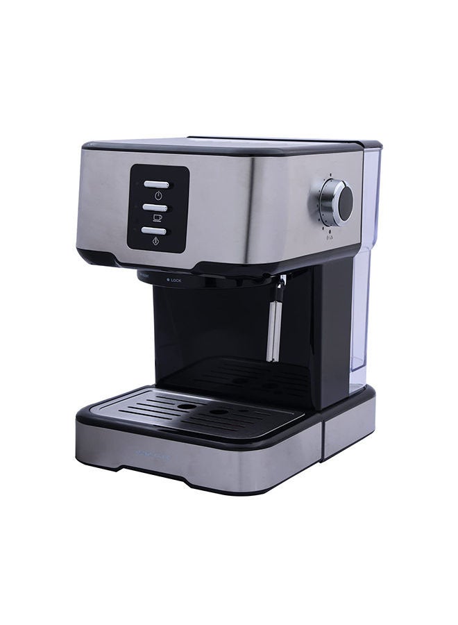 ألسيف إليك ماكينة تحضير قهوة الإسبريسو سعة كوبين وفلتر مزدوج من الستانلس ستيل 1.5 L 850.0 W E03417 أسود/فضي - Image 4