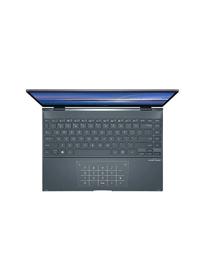 ASUS - Asus Laptop UX363J With 13.3 Glare Touch Full HD Display, Core i5 Processor/8G RAM/512GB/ Intel Iris Plus Graphics/Windows 10 English/Arabic Pine Grey - Image 1