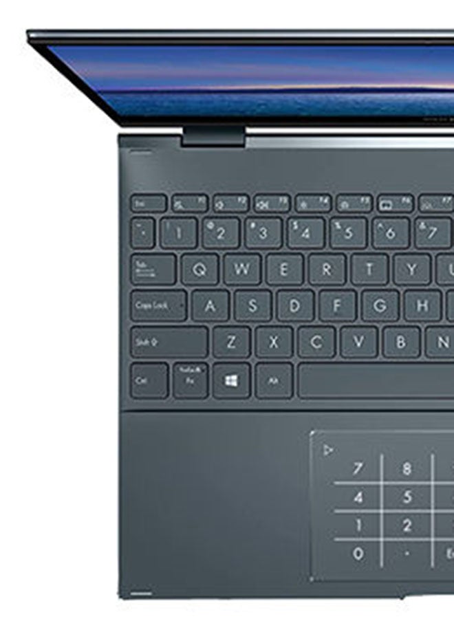 ASUS - Asus Laptop UX363J With 13.3 Glare Touch Full HD Display, Core i5 Processor/8G RAM/512GB/ Intel Iris Plus Graphics/Windows 10 English/Arabic Pine Grey - Image 1