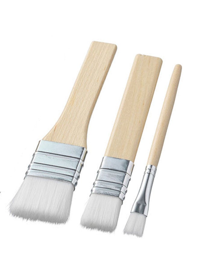 MALA 6-Piece Plastic Paint Brush Set Beige/White  - Image 3