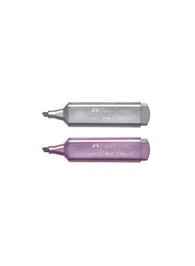 FABER-CASTELL - 4-Piece Water Based Metallic Highlighter Set Multicolour - Image 1