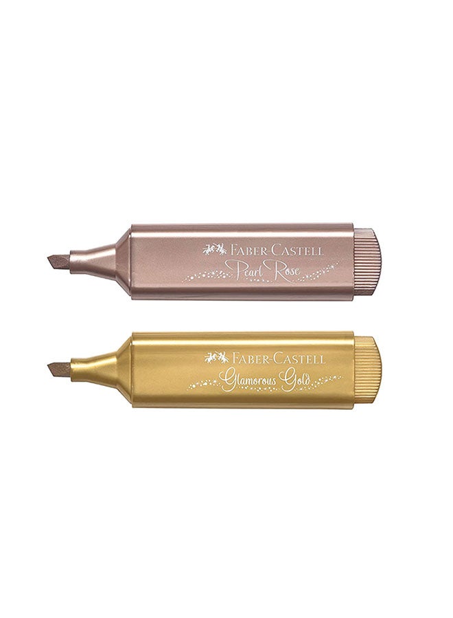 FABER-CASTELL - 4-Piece Water Based Metallic Highlighter Set Multicolour - Image 1