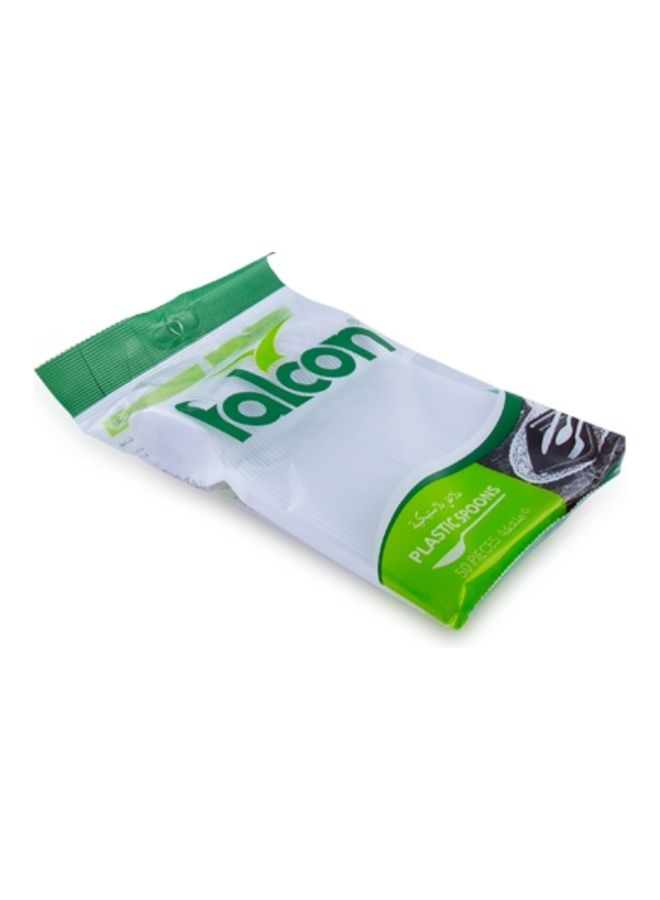 Falcon Plastic Table Spoon White - Image 1