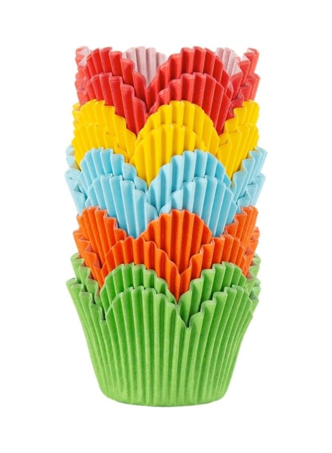 Falcon Pack Of 100 Lotus Cups Mixed Colors Greaseproof Paper Mixed Colors 50mm  - Image 2