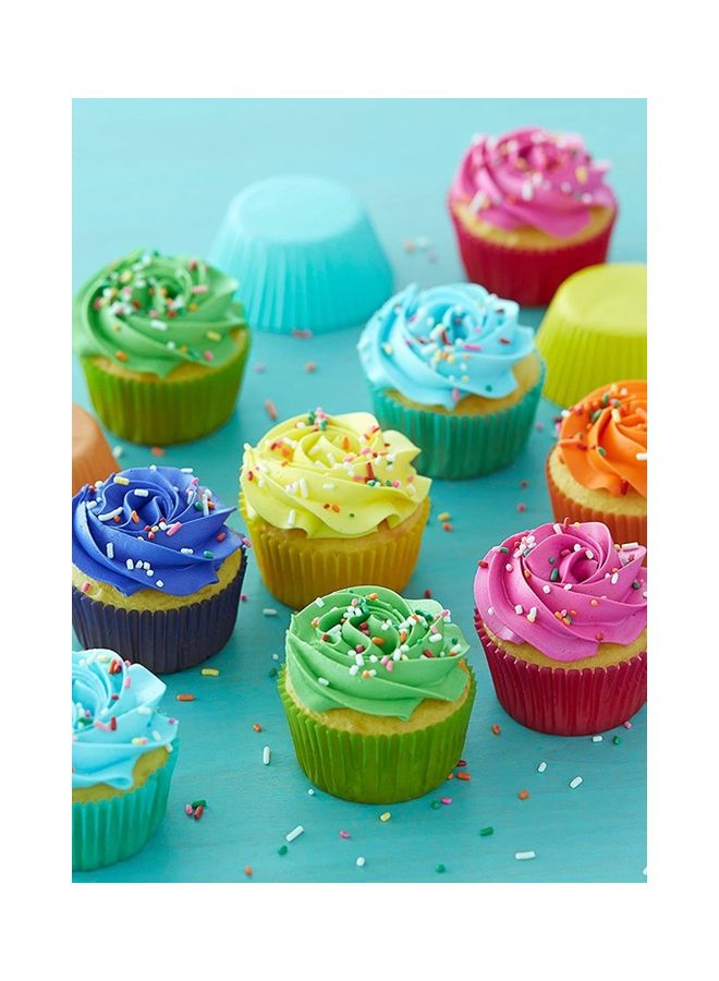 Falcon Pack Of 100 Lotus Cups Mixed Colors Greaseproof Paper Mixed Colors 50mm  - Image 3