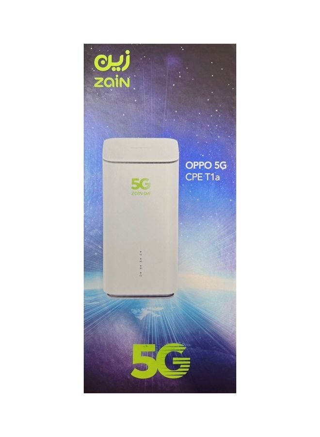 Zain - 5G CPE T1A Wi-Fi Router White - Image 1