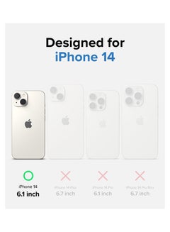 Ringke Fusion Magnetic Hard Translucent Shockproof Soft TPU Bumper Phone Case For iPhone 14 Matte Clear  - Image 2