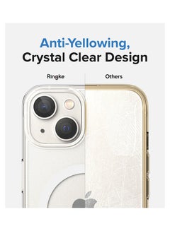 Ringke Fusion Magnetic Hard Translucent Shockproof Soft TPU Bumper Phone Case For iPhone 14 Matte Clear  - Image 3