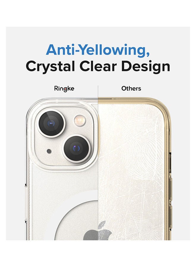 Ringke - Fusion Magnetic Hard Translucent Shockproof Soft TPU Bumper Phone Case For iPhone 14 Matte Clear - Image 1