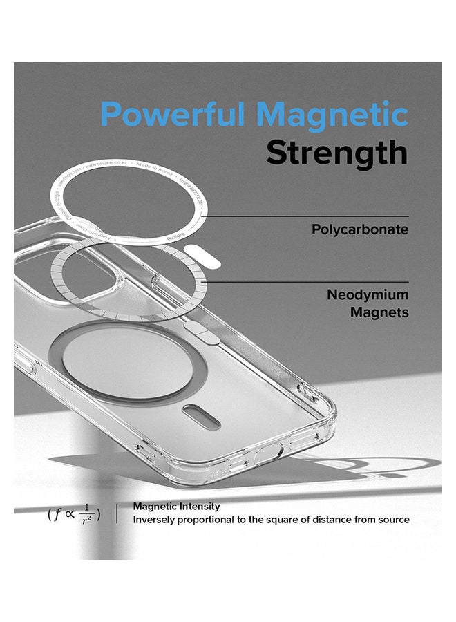 Ringke - Fusion Magnetic Hard Translucent Shockproof Soft TPU Bumper Phone Case For iPhone 14 Matte Clear - Image 1
