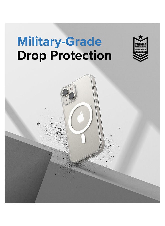 Ringke - Fusion Magnetic Hard Translucent Shockproof Soft TPU Bumper Phone Case For iPhone 14 Matte Clear - Image 1
