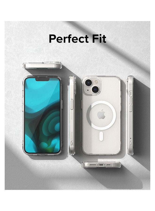 Ringke - Fusion Magnetic Hard Translucent Shockproof Soft TPU Bumper Phone Case For iPhone 14 Matte Clear - Image 1