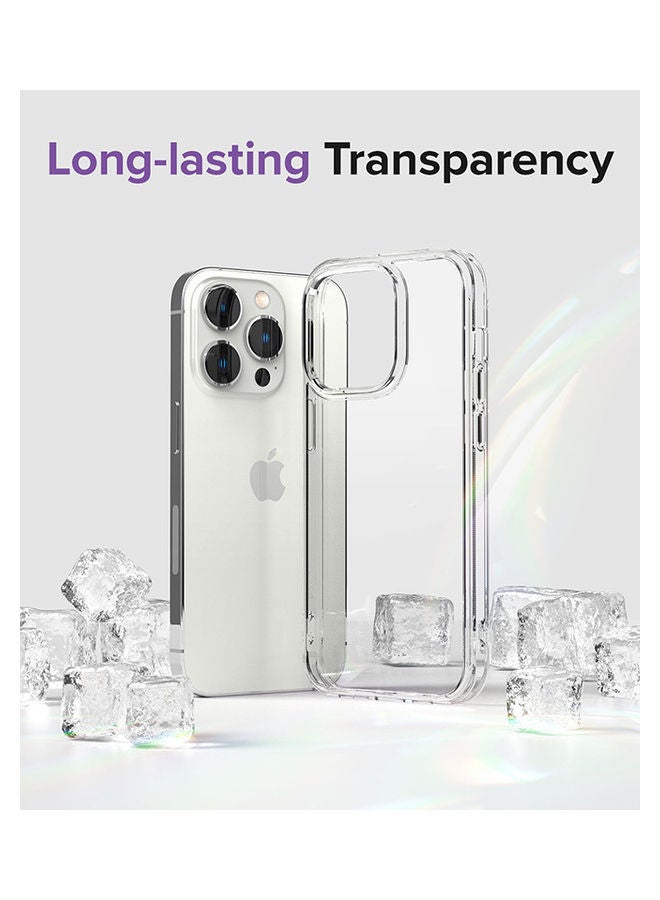 Ringke Shock Proof Transparent Tough Impact Alleviation Technology Raised Bezel Fusion Cover for iPhone 14 Pro Clear - Image 3