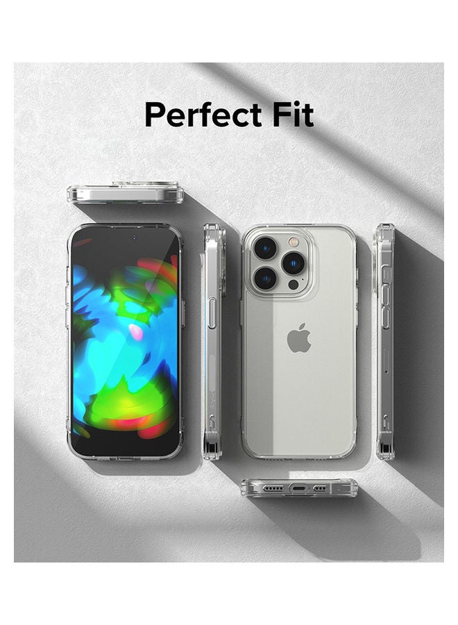 Ringke Shock Proof Transparent Tough Impact Alleviation Technology Raised Bezel Fusion Cover for iPhone 14 Pro Clear - Image 5
