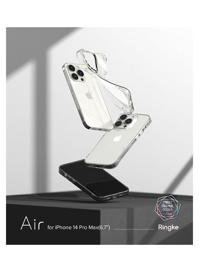 Ringke Air-S Series Thin Flexible Shockproof Slim TPU Lightweight Cover Anti-Slip For iPhone 14 Pro Max 6.7 Inch Glitter Clear - Image 3