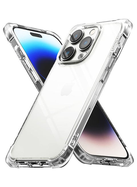 Fusion Bumper Case Square Shaped Advanced Edge Shockproof Drop Protection Phone Cover For iPhone 14 Pro Max Clear