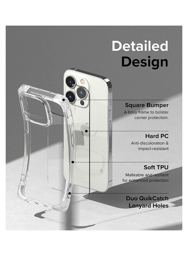 Ringke - Fusion Bumper Case Square Shaped Advanced Edge Shockproof Drop Protection Phone Cover For iPhone 14 Pro Max Clear - Image 1
