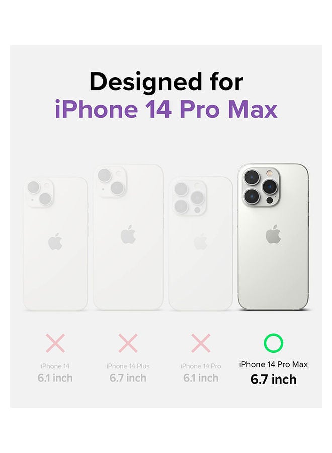 Ringke - Fusion Case Anti-Scratch Minimal Yellowing Clear Hard Back Shockproof Bumper Phone Cover For Apple iPhone 14 Pro Max Clear - Image 1