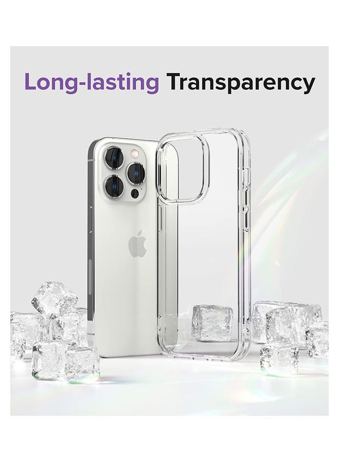 Ringke - Fusion Case Anti-Scratch Minimal Yellowing Clear Hard Back Shockproof Bumper Phone Cover For Apple iPhone 14 Pro Max Clear - Image 1