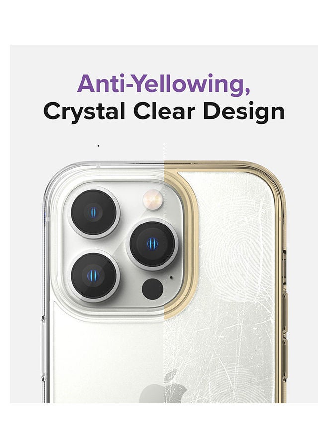 Ringke - Fusion Case Anti-Scratch Minimal Yellowing Clear Hard Back Shockproof Bumper Phone Cover For Apple iPhone 14 Pro Max Clear - Image 1