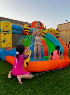 JSAITOYS Bee Theme Inflatable Jumping Castle With Slide And Water Gun 355x300x205cm  - Image 5