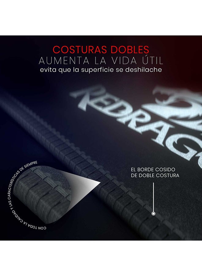 REDRAGON - P032 Flick XL Gaming Mousepad, Dimension 400x900x4mm, Waterproof, Anti Slippery, Cloth and Rubber, Black - Image 1