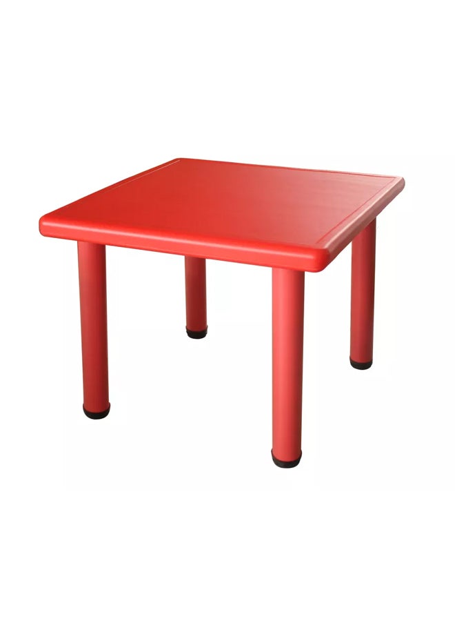 Generic Kindergarten Furniture Plastic Red Square Table For Kids Red  - Image 1