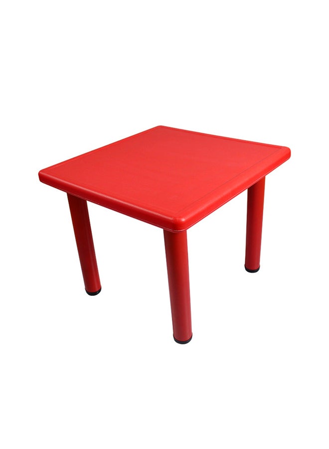 Generic Kindergarten Furniture Plastic Red Square Table For Kids Red  - Image 2