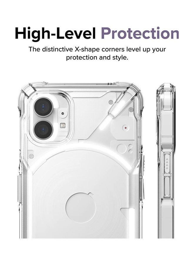Ringke Fusion-X Case For Nothing Phone Hard Back Heavy Duty Shockproof Bumper Phone Cover Clear - Image 4