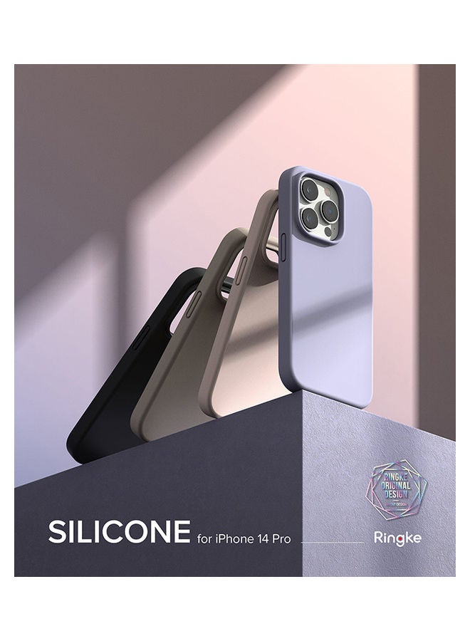 Ringke Silicone Lightweight Flexible Scratch Resistant Soft Microfiber Full Body Protective Phone Cover For iPhone 14 Pro Grey Grey - Image 3