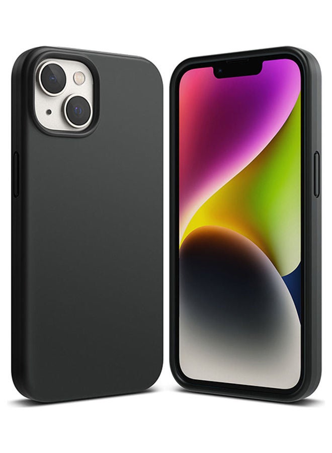 Ringke Silicone Lightweight Flexible Scratch Resistant Soft Microfiber Full-Body Protective Phone Cover For iPhone 14 Black - Image 1