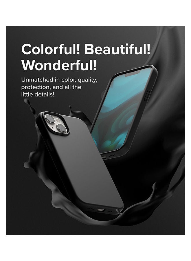 Ringke Silicone Lightweight Flexible Scratch Resistant Soft Microfiber Full-Body Protective Phone Cover For iPhone 14 Black - Image 3