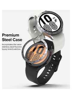 Ringke Bezel Styling Adhesive Frame Ring Cover Anti Scratch [Stainless Steel] Case Accessory for Galaxy Watch 5/Galaxy Silver  - Image 3