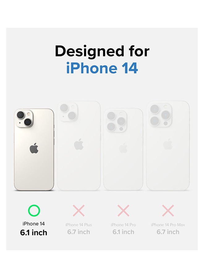 Ringke Fusion Anti Scratch Minimal Yellowing Clear Hard Back Shockproof Bumper Phone Cover For Apple iPhone 14 Clear - Image 2