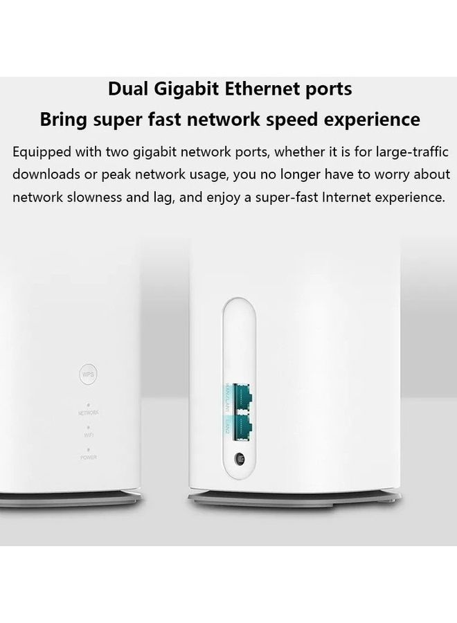 ZTE - MC8020 5G Modem CPE WiFi 6 Dual Band 5400Mbps Wireless Router White - Image 1