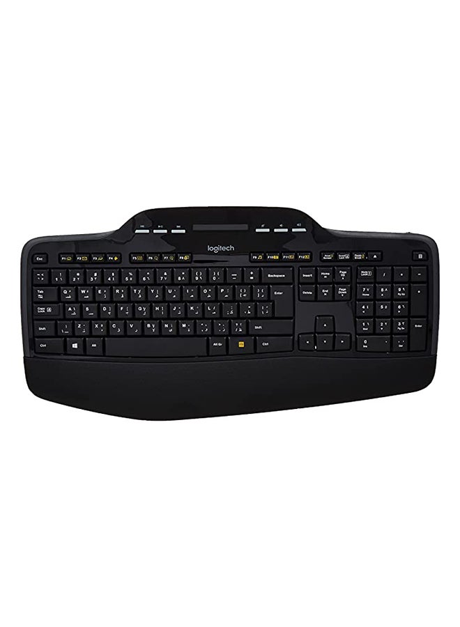 Logitech - MK710 Wireless Keyboard and Mouse Combo for Windows, 2.4GHz Advanced Wireless, Wireless Mouse, Multimedia Keys, 3-Year Battery Life, PC/Mac, Arabic Black - Image 1