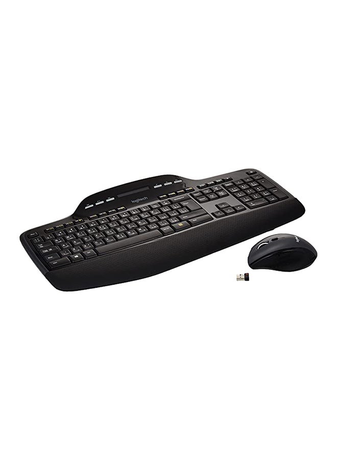 Logitech - MK710 Wireless Keyboard and Mouse Combo for Windows, 2.4GHz Advanced Wireless, Wireless Mouse, Multimedia Keys, 3-Year Battery Life, PC/Mac, Arabic Black - Image 1