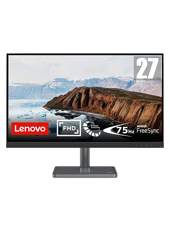 Lenovo 27-Inch Fhd Monitor L27I-30 (Ips, 4Ms, Up To 75 Hz, HDMI + Vga, AMD Free sync) Black - Image 1