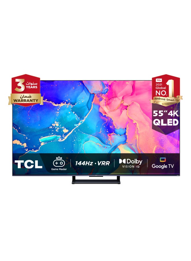 55-Inch 4K HDR Smart QLED TV 55C735 Black - v1665051088/N53351085A_1