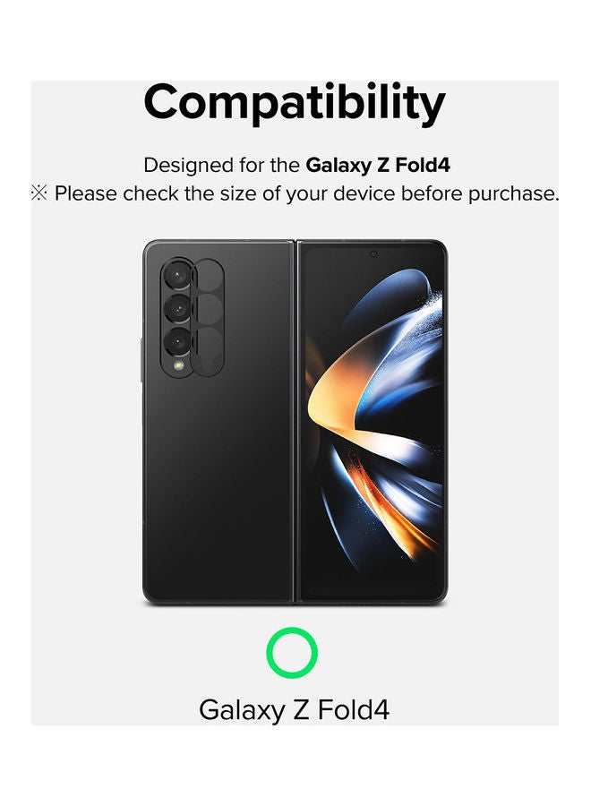 Ringke Camera Styling Aluminium Frame Camera Lens Protector Tough Protective Phone Cover Sticker For Samsung Galaxy Z Fold 4 Black  - Image 2